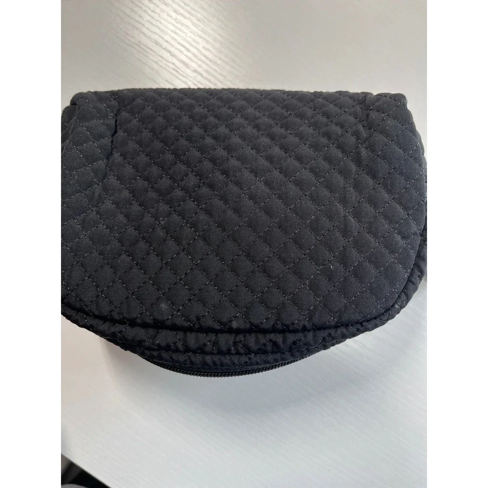 Vera Bradley Black Quilted Cosmetic Bag Set